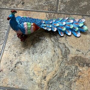 Peacock figure with trinket box